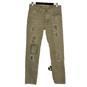 Vintage Gant Distressed  Patched Tan Jeans